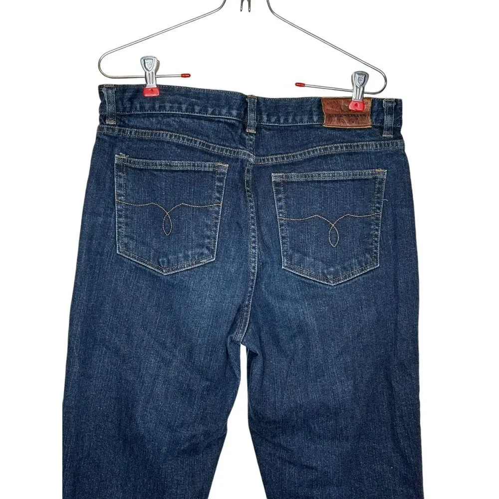 Lauren Jeans Co. Women's Jeans Classic Mid-Calf‎ Cropped High-Rise Denim Blue 32